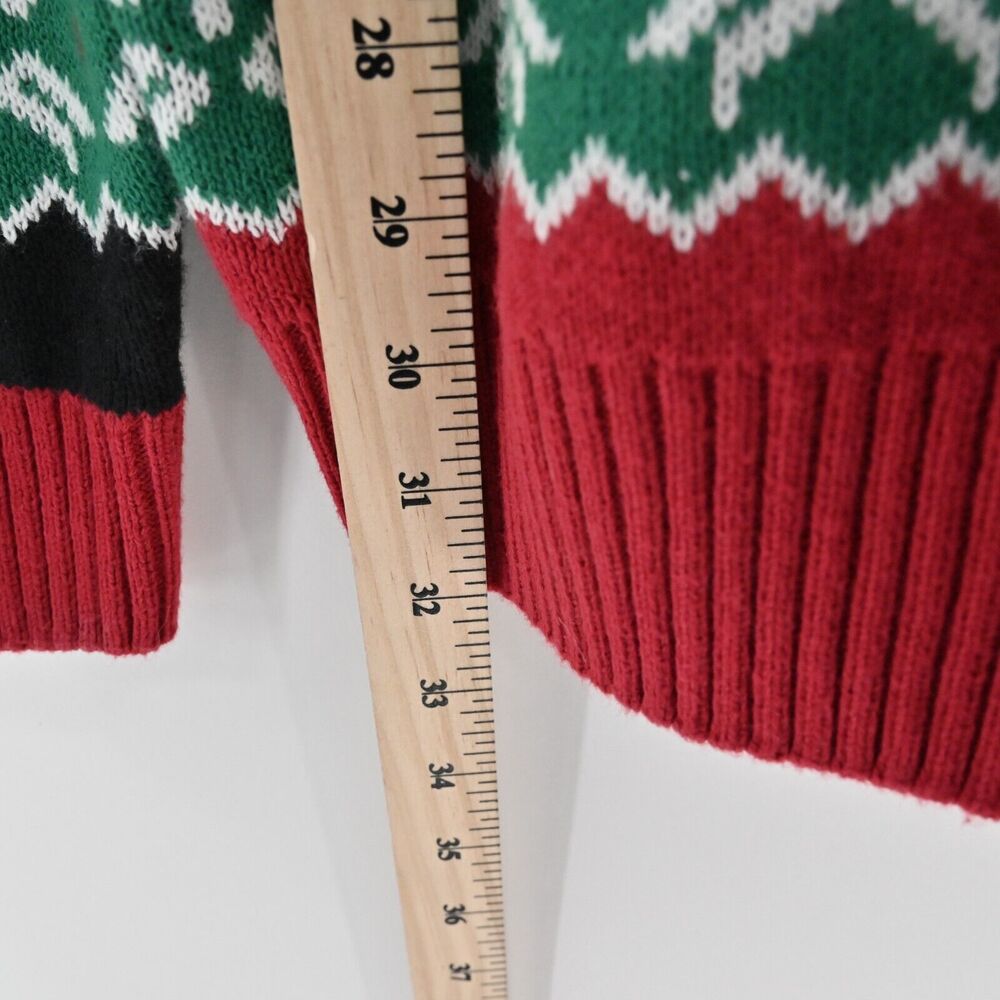 UGLY CHRIATMAS‎ SWEATER Mens Size XL Gingerbread Man Oh Snap Candy Cane Crutch - Picture 10 of 12